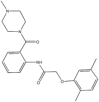 2-(2,5-dimethylphenoxy)-N-{2-[(4-methyl-1-piperazinyl)carbonyl]phenyl}acetamide 结构式