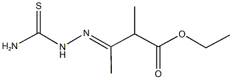 ethyl 3-[(aminocarbothioyl)hydrazono]-2-methylbutanoate 结构式