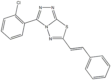 3-(2-chlorophenyl)-6-(2-phenylvinyl)[1,2,4]triazolo[3,4-b][1,3,4]thiadiazole 结构式