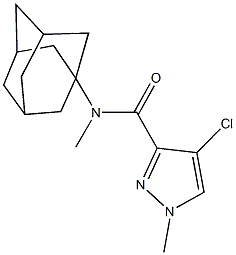 N-(1-adamantyl)-4-chloro-N,1-dimethyl-1H-pyrazole-3-carboxamide 结构式