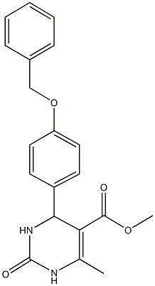 methyl 6-methyl-2-oxo-4-{4-[(phenylmethyl)oxy]phenyl}-1,2,3,4-tetrahydropyrimidine-5-carboxylate 结构式