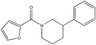 1-(2-furoyl)-3-phenylpiperidine 结构式