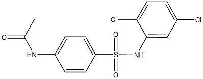 N-{4-[(2,5-dichloroanilino)sulfonyl]phenyl}acetamide 结构式