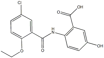 2-[(5-chloro-2-ethoxybenzoyl)amino]-5-hydroxybenzoic acid 结构式