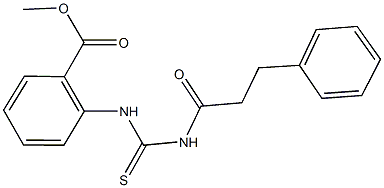 methyl 2-({[(3-phenylpropanoyl)amino]carbothioyl}amino)benzoate 结构式