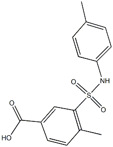 4-methyl-3-(4-toluidinosulfonyl)benzoic acid 结构式