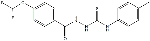 2-[4-(difluoromethoxy)benzoyl]-N-(4-methylphenyl)hydrazinecarbothioamide 结构式