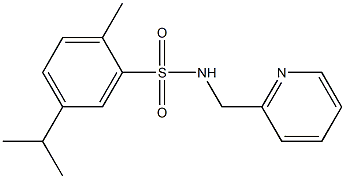 5-isopropyl-2-methyl-N-(2-pyridinylmethyl)benzenesulfonamide 结构式