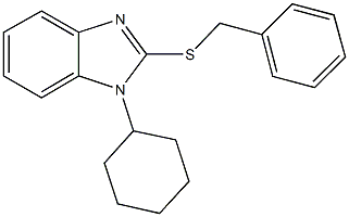 2-(benzylsulfanyl)-1-cyclohexyl-1H-benzimidazole 结构式