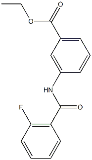 ethyl 3-[(2-fluorobenzoyl)amino]benzoate 结构式