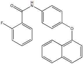 2-fluoro-N-[4-(1-naphthyloxy)phenyl]benzamide 结构式