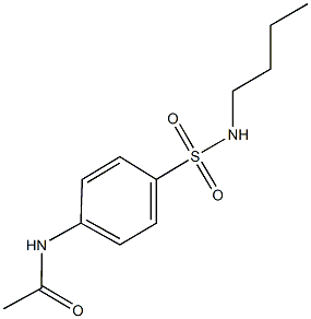 N-{4-[(butylamino)sulfonyl]phenyl}acetamide 结构式
