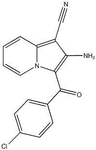 2-amino-3-(4-chlorobenzoyl)-1-indolizinecarbonitrile 结构式