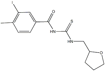 N-(3-iodo-4-methylbenzoyl)-N'-(tetrahydro-2-furanylmethyl)thiourea 结构式