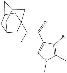 N-(1-adamantyl)-4-bromo-N,1,5-trimethyl-1H-pyrazole-3-carboxamide 结构式