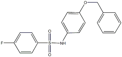 N-[4-(benzyloxy)phenyl]-4-fluorobenzenesulfonamide 结构式