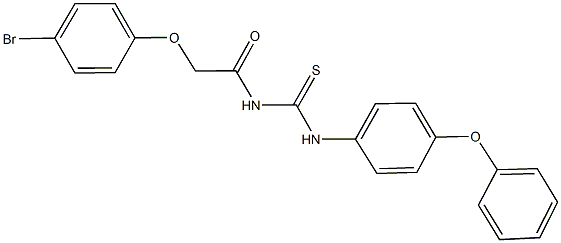 N-[(4-bromophenoxy)acetyl]-N'-(4-phenoxyphenyl)thiourea 结构式