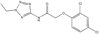 2-(2,4-dichlorophenoxy)-N-(2-ethyl-2H-tetraazol-5-yl)acetamide 结构式