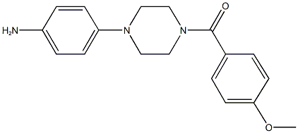 4-[4-(4-methoxybenzoyl)-1-piperazinyl]phenylamine 结构式