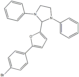 2-[5-(4-bromophenyl)-2-furyl]-1,3-diphenylimidazolidine 结构式