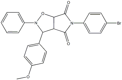 5-(4-bromophenyl)-3-(4-methoxyphenyl)-2-phenyldihydro-2H-pyrrolo[3,4-d]isoxazole-4,6(3H,5H)-dione 结构式