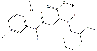 4-(5-chloro-2-methoxyanilino)-2-[(2-ethylhexyl)amino]-4-oxobutanoic acid 结构式