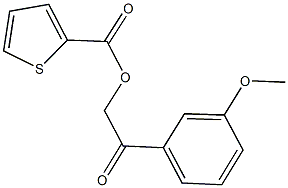 2-(3-methoxyphenyl)-2-oxoethyl 2-thiophenecarboxylate 结构式