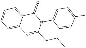 3-(4-methylphenyl)-2-propyl-4(3H)-quinazolinone 结构式