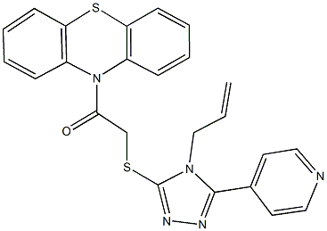 4-allyl-5-(4-pyridinyl)-4H-1,2,4-triazol-3-yl 2-oxo-2-(10H-phenothiazin-10-yl)ethyl sulfide 结构式