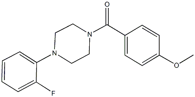 1-(2-fluorophenyl)-4-(4-methoxybenzoyl)piperazine 结构式