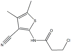 3-chloro-N-(3-cyano-4,5-dimethyl-2-thienyl)propanamide 结构式