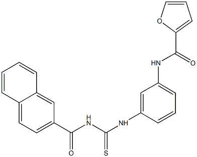 N-(3-{[(2-naphthoylamino)carbothioyl]amino}phenyl)-2-furamide 结构式