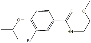 3-bromo-4-isopropoxy-N-(2-methoxyethyl)benzamide 结构式