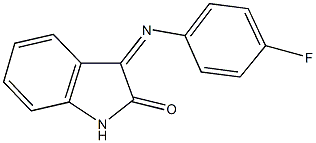 3-[(4-fluorophenyl)imino]-1,3-dihydro-2H-indol-2-one 结构式