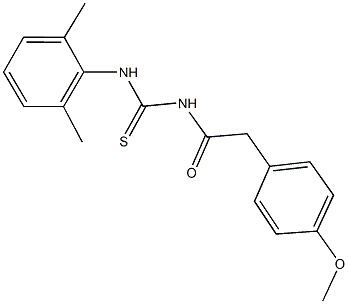 N-(2,6-dimethylphenyl)-N'-[(4-methoxyphenyl)acetyl]thiourea 结构式