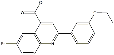 6-bromo-2-(3-ethoxyphenyl)-4-quinolinecarboxylic acid 结构式