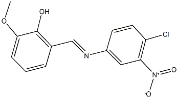 2-[({4-chloro-3-nitrophenyl}imino)methyl]-6-methoxyphenol 结构式