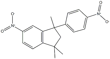 1,1,3-trimethyl-5-nitro-3-(4-nitrophenyl)indane 结构式