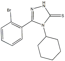 5-(2-bromophenyl)-4-cyclohexyl-2,4-dihydro-3H-1,2,4-triazole-3-thione 结构式