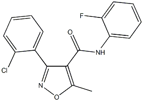 3-(2-chlorophenyl)-N-(2-fluorophenyl)-5-methyl-4-isoxazolecarboxamide 结构式