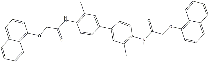 N-(3,3'-dimethyl-4'-{[(1-naphthyloxy)acetyl]amino}[1,1'-biphenyl]-4-yl)-2-(1-naphthyloxy)acetamide 结构式