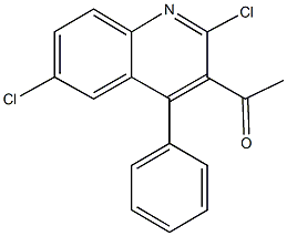 1-(2,6-dichloro-4-phenyl-3-quinolinyl)ethanone 结构式