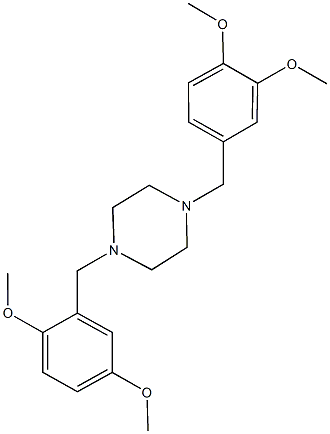 2-{[4-(3,4-dimethoxybenzyl)-1-piperazinyl]methyl}-4-methoxyphenyl methyl ether 结构式