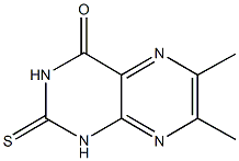 6,7-dimethyl-2-thioxo-2,3-dihydro-4(1H)-pteridinone 结构式