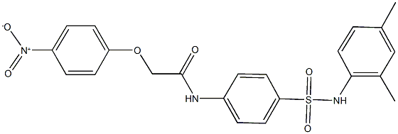 N-{4-[(2,4-dimethylanilino)sulfonyl]phenyl}-2-{4-nitrophenoxy}acetamide 结构式