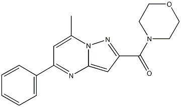 7-methyl-2-(4-morpholinylcarbonyl)-5-phenylpyrazolo[1,5-a]pyrimidine 结构式