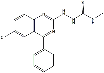 2-(6-chloro-4-phenyl-2-quinazolinyl)-N-methylhydrazinecarbothioamide 结构式