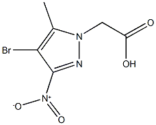 {4-bromo-3-nitro-5-methyl-1H-pyrazol-1-yl}acetic acid 结构式