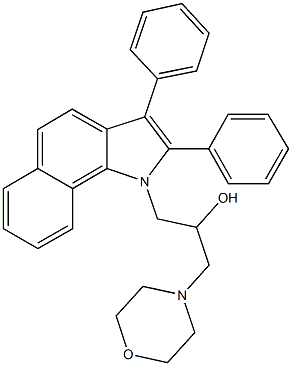 1-(2,3-diphenyl-1H-benzo[g]indol-1-yl)-3-(4-morpholinyl)-2-propanol 结构式