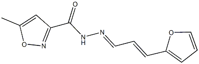 N'-[3-(2-furyl)-2-propenylidene]-5-methyl-3-isoxazolecarbohydrazide 结构式